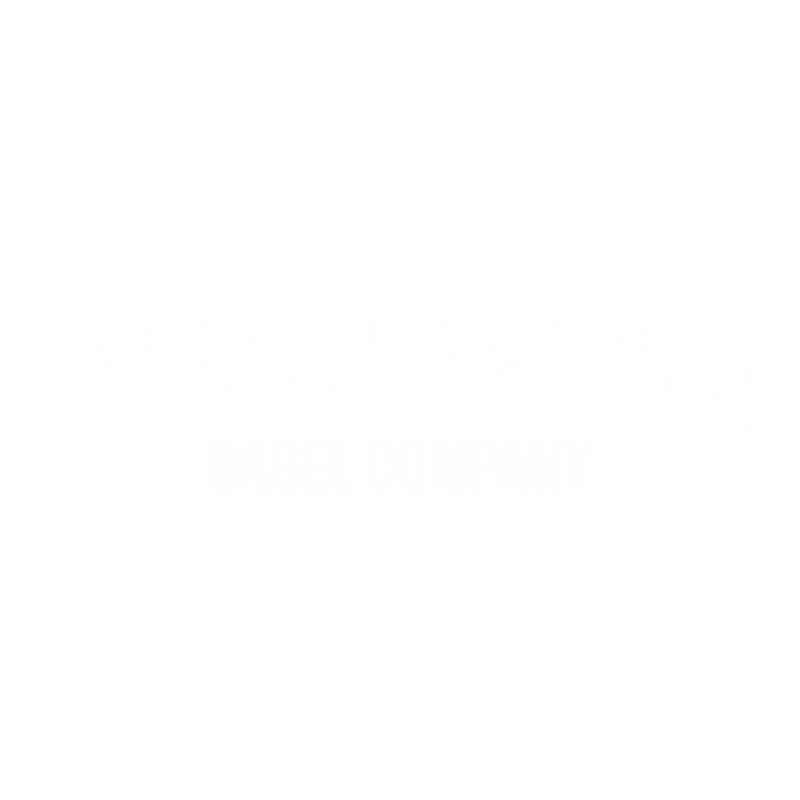 White Font Bennington Bagel Company Logo